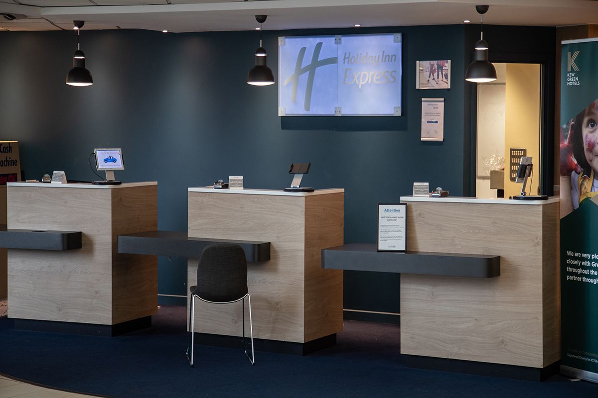Holiday Inn Express London Stansted airport hotel.
